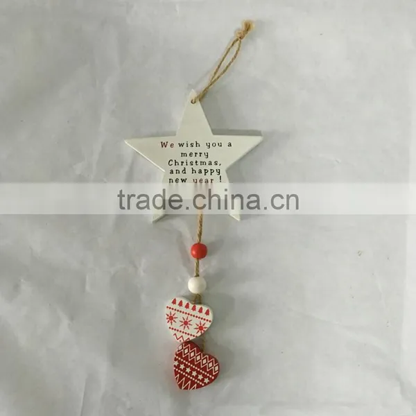 Factory Price Christmas Decorations Wood Star Hanging Craft photo-2