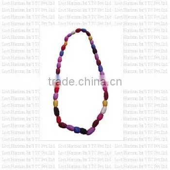 Soft Sheep Wool Hand Made Felt New Design Necklace. photo-3