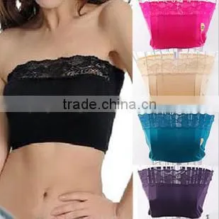 New Fashion Sexy Lace Tube Top Lingerie Bandeau Strapless Tube Top Wrapped Chest Bra Ladies Women Sexy Seamless Underwear