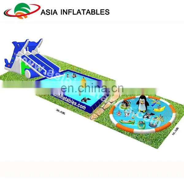 Inflatable Dolphin Water Slide Park , Inflatable Sport Park photo-2