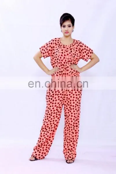 Smartly Designed Turquoise Colored Short Sleeve Jumpsuit photo-3