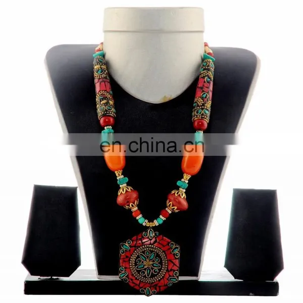 Vinatge Pearl Neckalce- Indian Fashion Jewelry-Belly Dance Jewelry photo-2