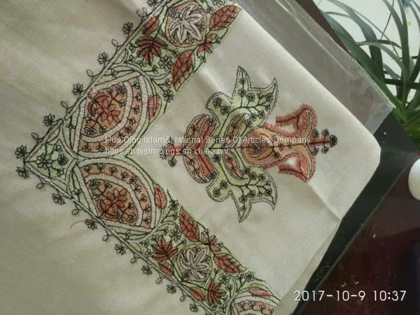 Arab Wool Embroidery Scarf / Arab Scarf / Arab Wool Acrylic Embroidery Scarf / Muslim Hijab Scarf photo-2