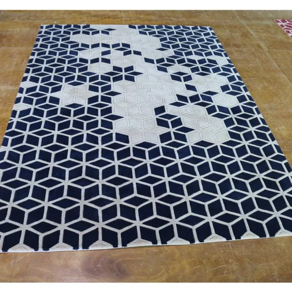 2018 Stereoscopic Cut Pile Carpet Red Geometric Pattern Rugs For Living Room photo-3