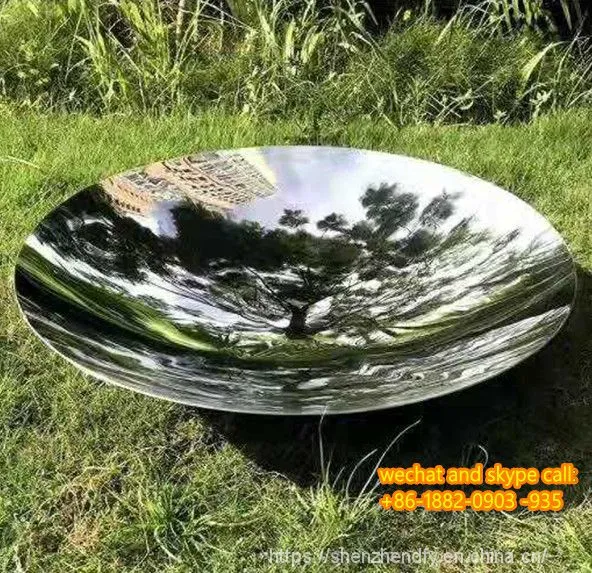 Stainless Steel Mirror Decoration Spherical Sculpture Customized Artwork Frosted Polishing Public indoor space photo-3