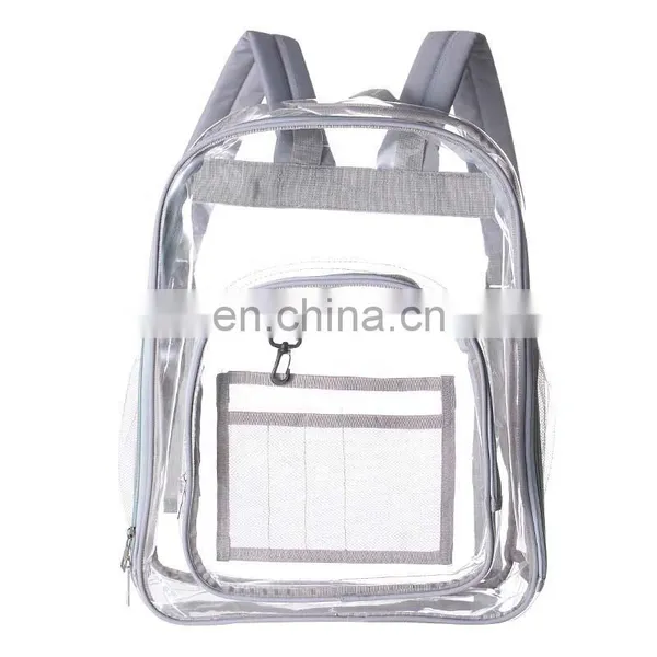 Custom New Fashion Waterproof Colorer Transparent Clear Pvc Backpack photo-2