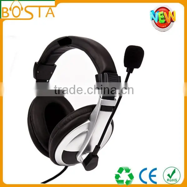 Silve and Black Standard Cheap Gaming Headphone With Mic photo-2