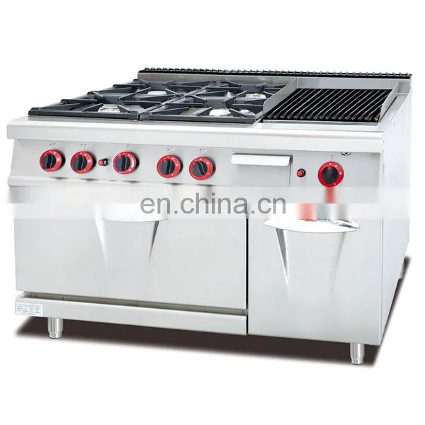 High Quality Industrial Gas Cooking Range With 4-burner &oven and Griddle for Hotel photo-2