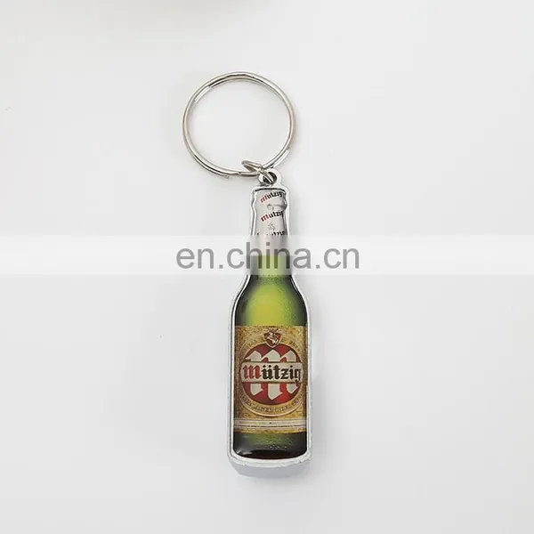 Customization Epoxy Metal Beer Bottle Opener With Keychain photo-2