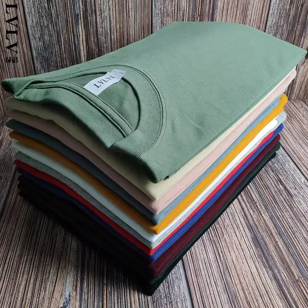 300gsm Blank Customize Logo Men Printing T Shirt Printing Plain Oversized Tshirt Wholesale For Men photo-3