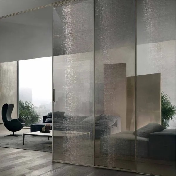 With OPK Sliding System Glass Partition Door for Bedroom Living Room and Bathroom Room Divider Star Hotel Villa Apartment Use photo-4