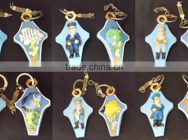 Hot Sale Gift Resin Beautiful Custom Souvenir Keyring With Metal