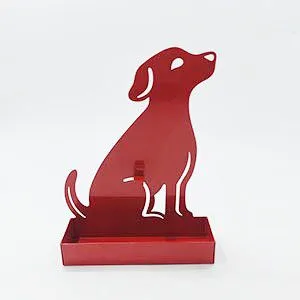 Cute Dog Silhouette Metal Planter, Puppy‑Shaped Iron Flower Pot for Desktop Home Decor