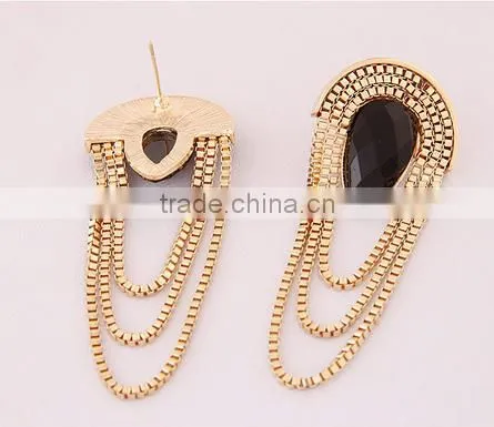 Chinese Factory Price Cheap Price High Quality Chain Link Tassels Earrings photo-3