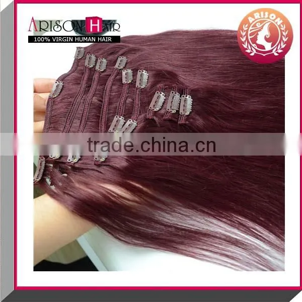 100% Virgin Cheap Brazilian High Quality Afro Hair Clip in Remy Half Wig Hair Extensions 200g photo-5