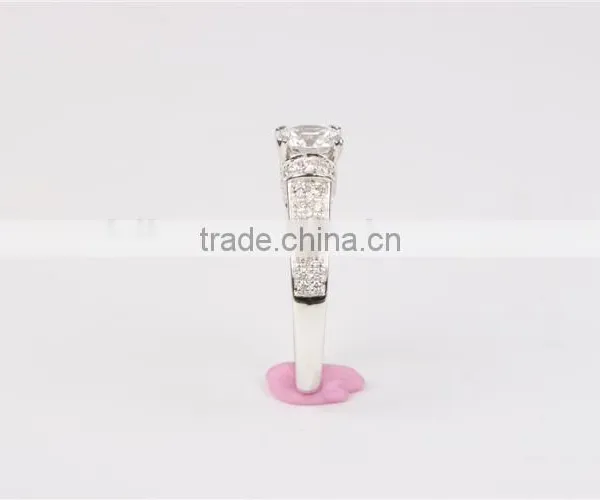 Custom 925 Sterling Silver Engagemet Ring With AAA Zircon Prong Setting 2016 photo-5