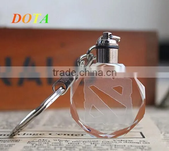 High Quality Crystal Dota 2 Promotional Key Chain Motorycycle KeyChain photo-2