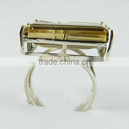 Gemstone Citrine Ring, Fine Silver Jewellery, 925 Silver Jewellery photo-6