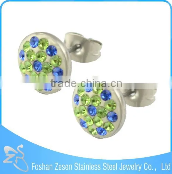 ZS20172 China Wholesale Earring Factory , Multi Crystal Cheap Wholesale Fancy Stud Earring photo-4