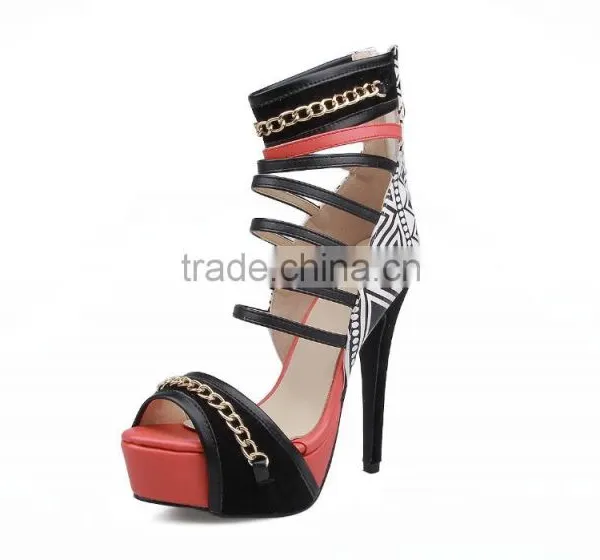 2016 New Summer Sandals Fashion Open Toe High Platform High Heel Women Shoes Fancy Sandals Lady photo-4
