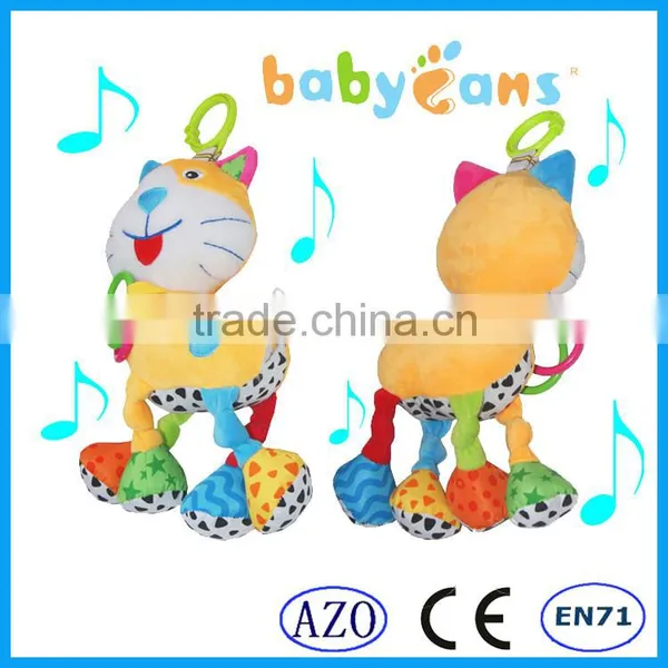 Babyfans China Cat Toys Wholesale Stuffed Plush Music Baby Toys