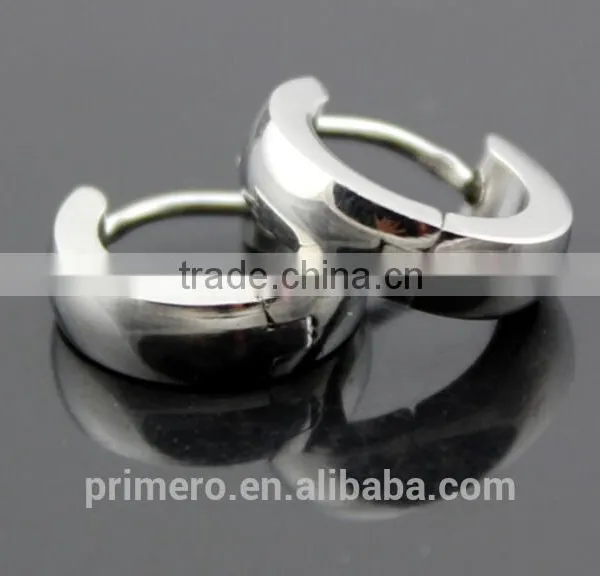 1 Pair Unique Cool Men's Stainless Steel Hoop Piercing Ear Earring Studs 2016 Hot Sale photo-6