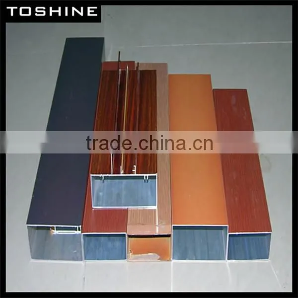 Aluminum Extrusion Sections With Wood Grain Surface Treatment photo-3