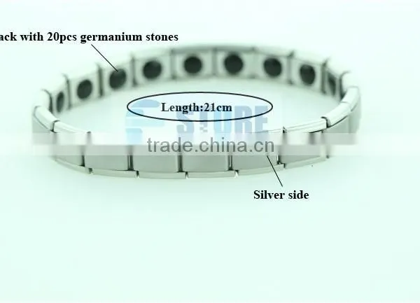 Stainless Steel Bracelet Clasp Positive Energy Bracelets With Germanium Stones photo-4