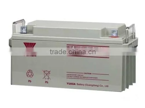 Original 12v YUASA Battery 12V65AH Rechargeable Battery, Solar Battery , Ups Battery