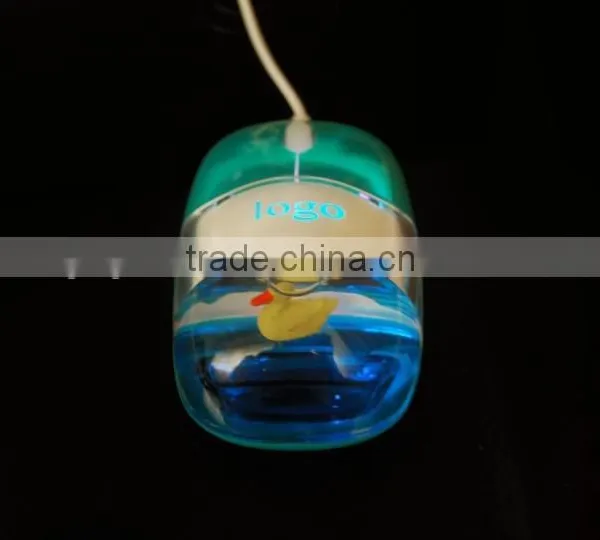 New Computer USB Wired Gift Liquid Aqua Mouse With Light-up Logo photo-4