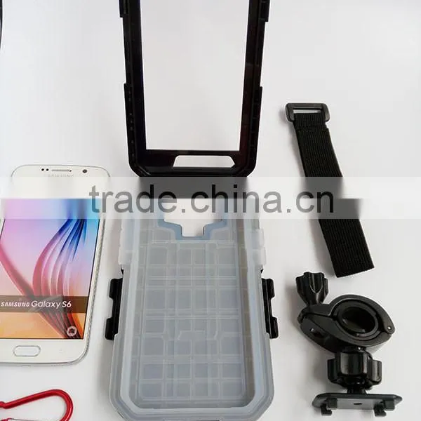 Motorcycle Scooter Mobile Phone Waterproof Case Holder for Samsung Galaxy S6 With 360 Degree Swivel Ball Head Quality Choice photo-3