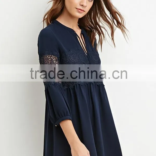 Sweet Flowers and Crochet Seven Sleeve Dress photo-2