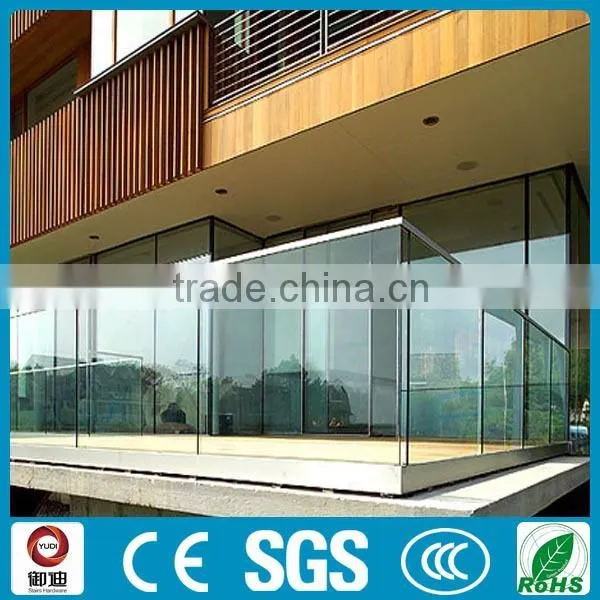 Exterior Deck Aluminum u Channel Glass Railings photo-3