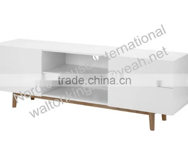 Scandinavian and Contemporary Credenza Modern Oak Matt Paint TV Stand Quality Choice photo-3