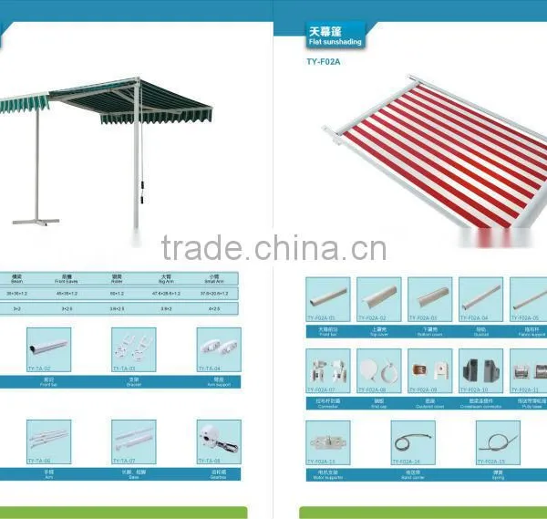 Auto Motorized Manual Polyester Retractable Awning and Rollershutter Patio Sunroom photo-6