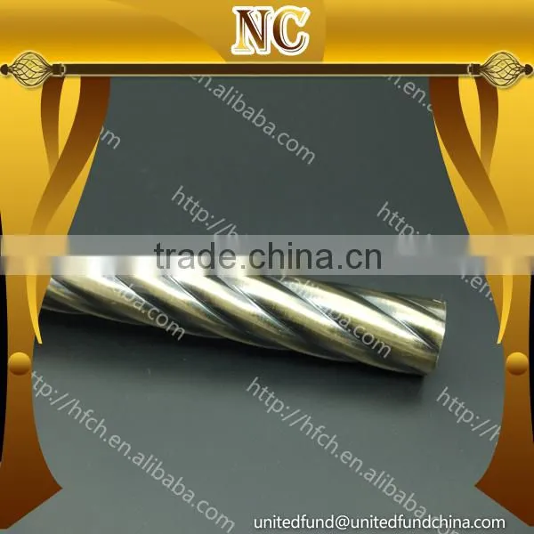 Window Fitting Brass Curved Metal Curtain Rod