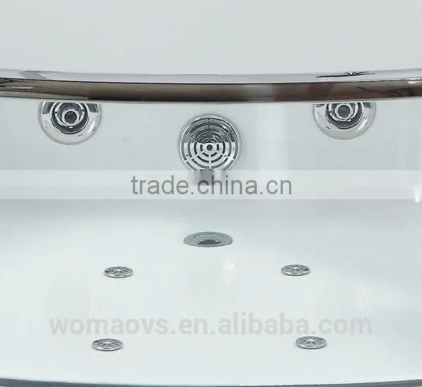 Indoor Clear Glass Window Acrylic Sexy Massage Bathtub photo-4