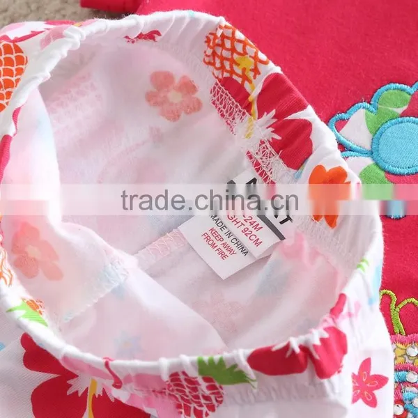 2 Colors (TS220) Neat 2-6Y Guanghou Wholesale Children Wear Baby Summer Set Beautiful Kids Girls Suits photo-5