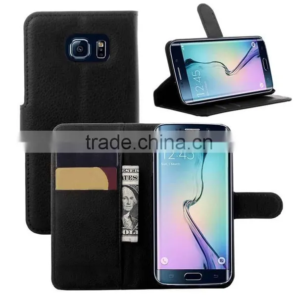 Hot New Products for 2015 ,two Card Holder Leather Case Cover for Samsung Galaxy S6 G9200 photo-3