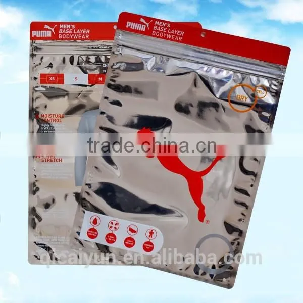 Plastic Garment Packaging Bag for Clothes and Colourful Printing Zipper Bags