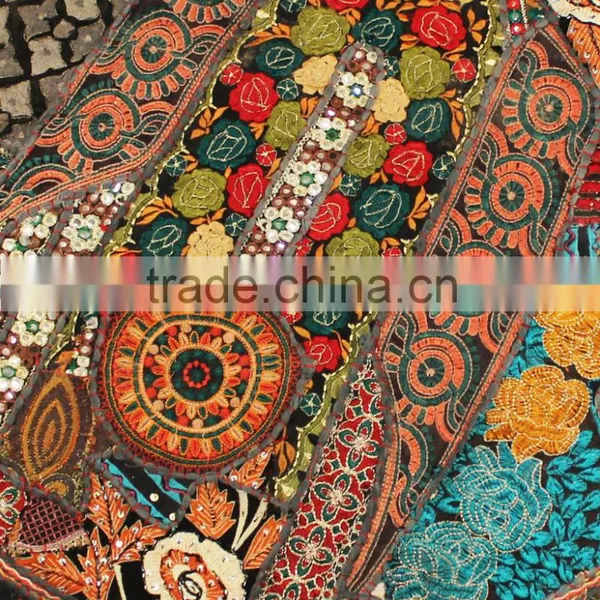 Indian Green Flloor Round Throw Cushions Indian Pillow Covers Indian Decorative Floor Cushions photo-4