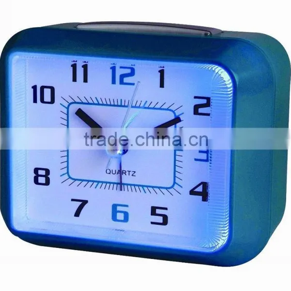 LED Touch Light Square Alarm Clocks With Snooze Crescendo Beep Sound photo-2