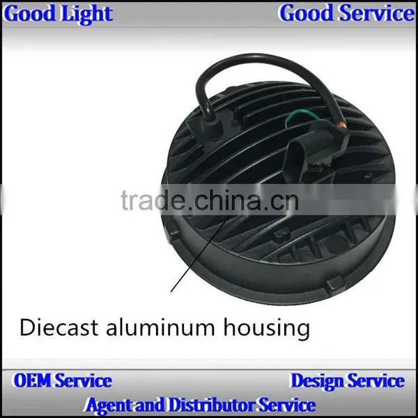 Waterproof Ip67 30W 12v 24v Motorcycle 5.75'' Headlight Lamp High Low Beam C-ree Leds for H-arley D-avision photo-3