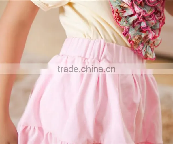 2016 Wholesale Children Clothes Light Pink Baby Leggings With Skirt Kids Leggings With Flower photo-6