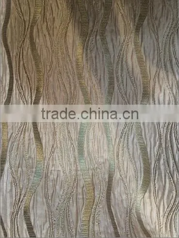 New Arrival 100% Polyester Cicular Wavy Line Design Jacquard Curtain & Curtain Fabric