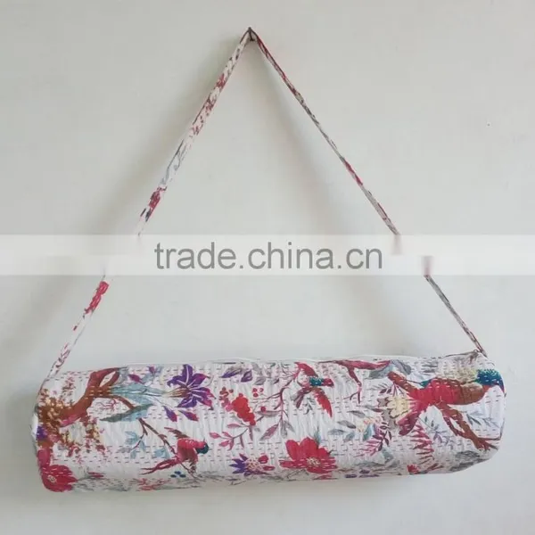 Yoga Bag Indian Ethnic Yoga Bag Traditional Yoga Mat Bag Unisex Bag Cross Body Bag Embroidery Yoga Bag Kantha Yoga Bag photo-2