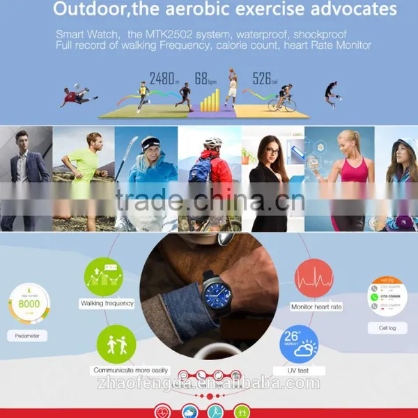 Waterproof Heart Rate Monitor Bluetooth Smartwatch SIM Card NFC Smart Watch for IOS Android System Smartphones Silver photo-3