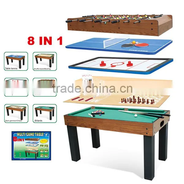 Adult 1.4 Meters Eight in One Billiard Table Football Table Tennis Table Chess Table Air Hockey
