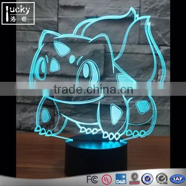 Acrylic Bulbasaur 3D LED Night Light,Pokemon Go Gifts Colorful Lamp photo-6