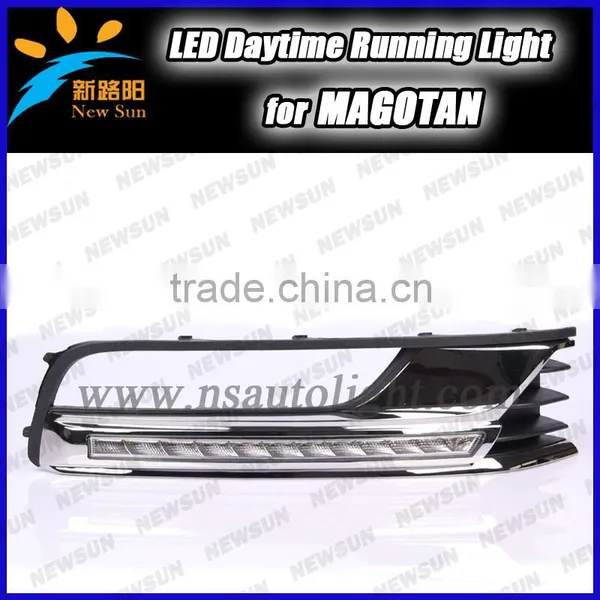 New 2014 Product Car Styling Accessory 1Pair DRL 12V LED Daytime Running Lights for Magotan (new) Fog Light Xenon White